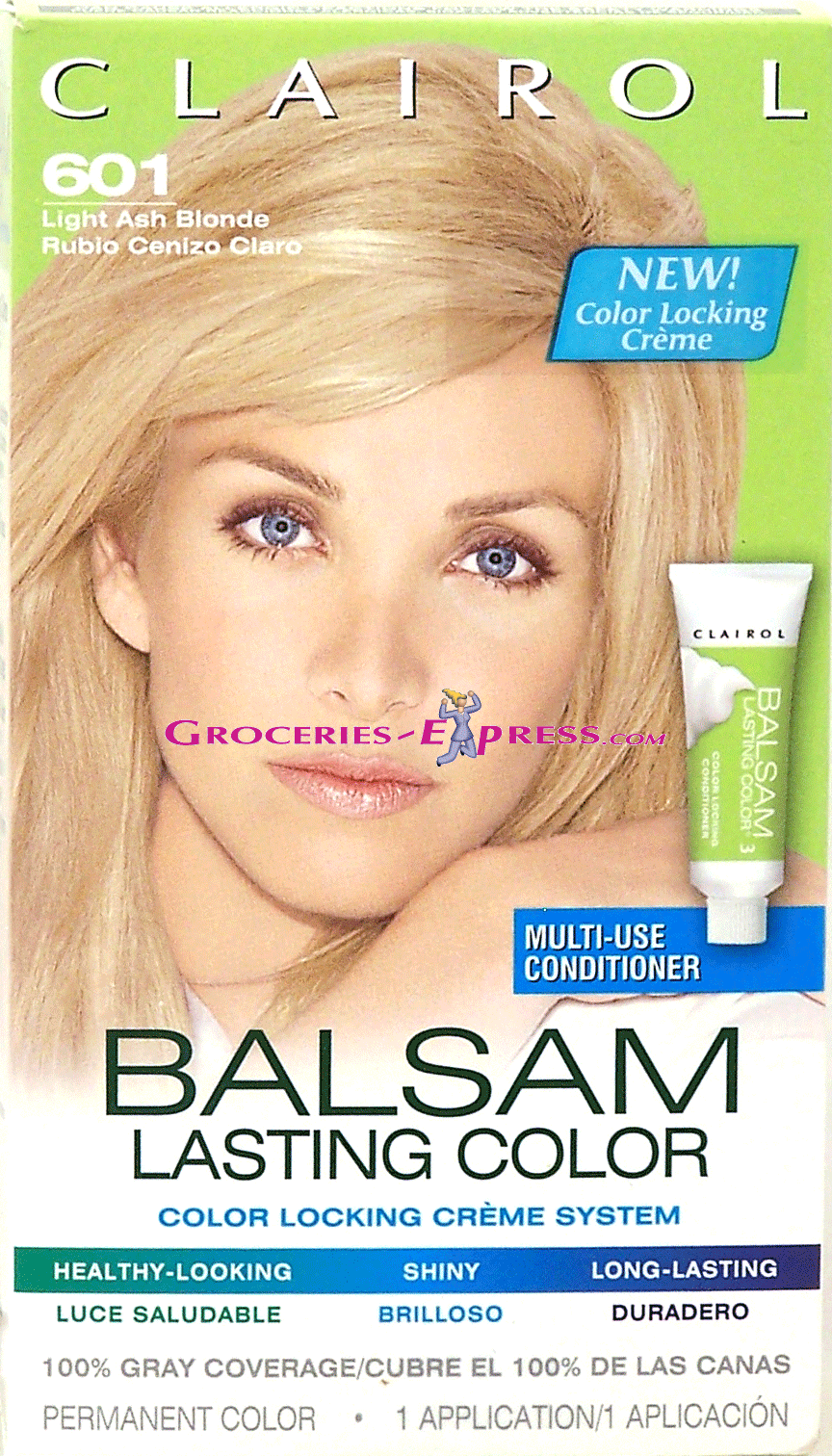 Clairol Balsam Lasting Color permanent hair color application, light ash blonde 601 Full-Size Picture